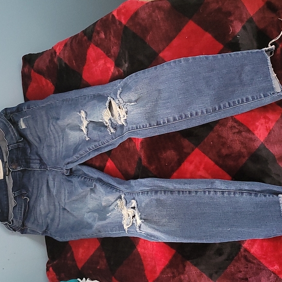 PacSun High-Rise Ankle Jegging Super Stretch Skinny Distressed Jeans Size 28 L - Picture 6 of 9